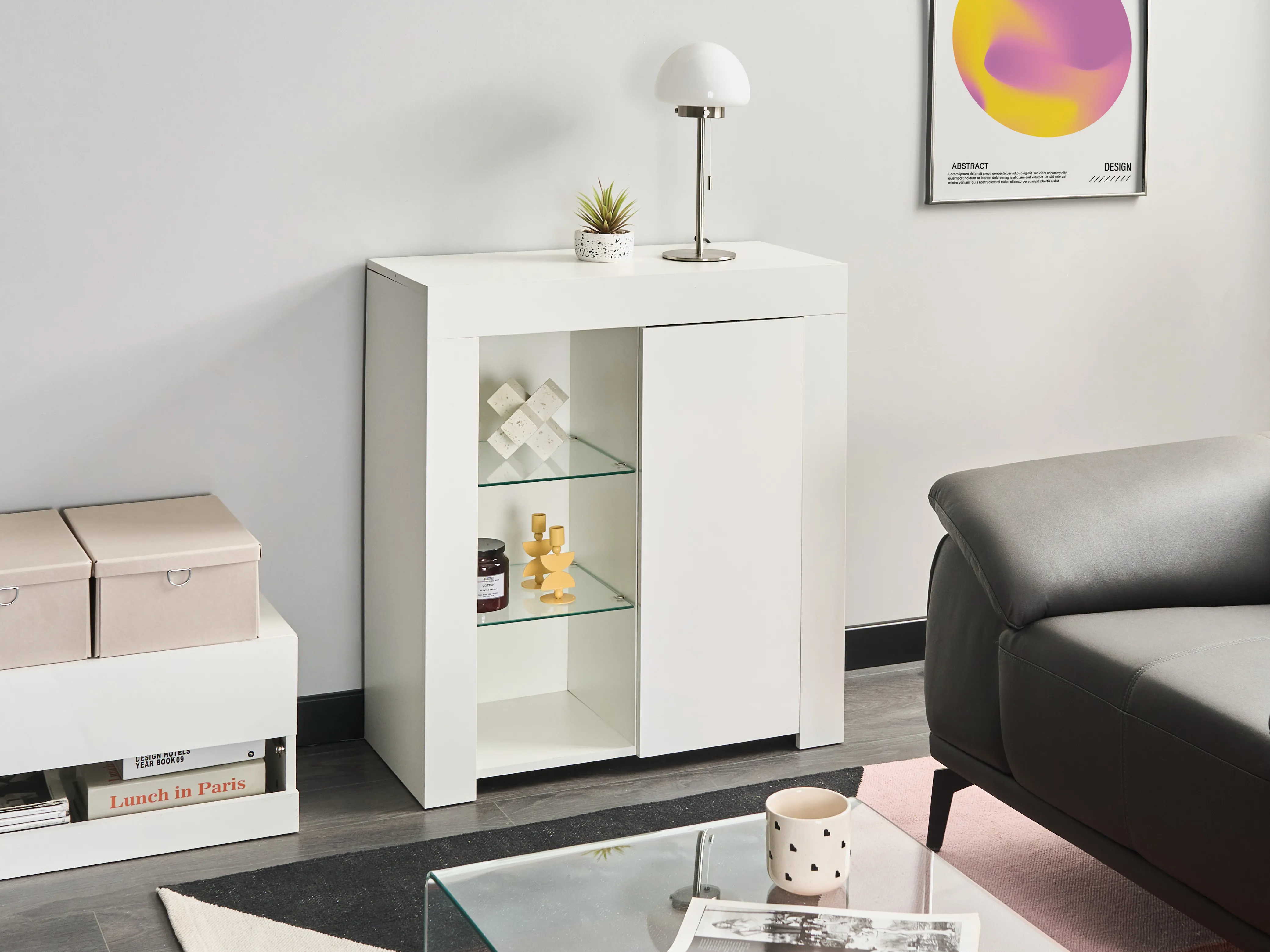 Dressoir met LED KAMLOOPS Wit