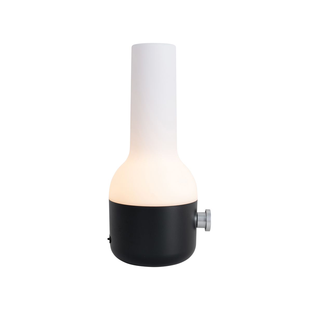 Buiten tafellamp zwart met wit incl. LED oplaadbaar IP44 - Haard