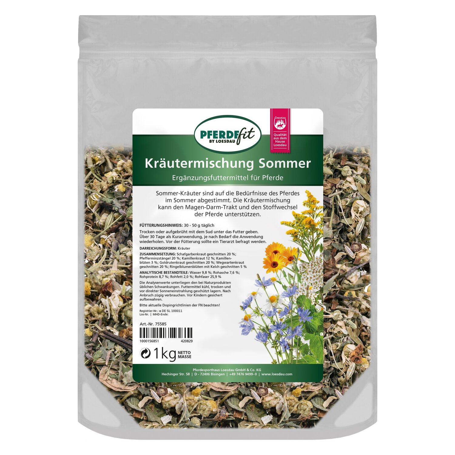 PFERDEfit by Loesdau Kräutermischung Sommer  - 1 kg