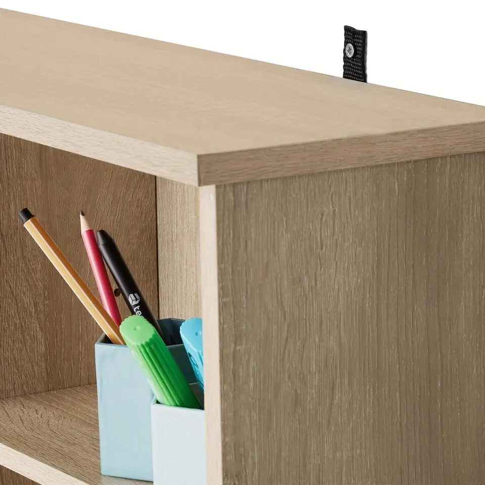 tectake Kast Stevie 105,5x19x136,5cm, Licht Hout, Eiken Sonoma