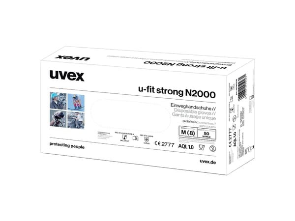 Uvex u-fit strong N2000, Blå, M, Voksen, Voksen, Unisex, 50 stykker