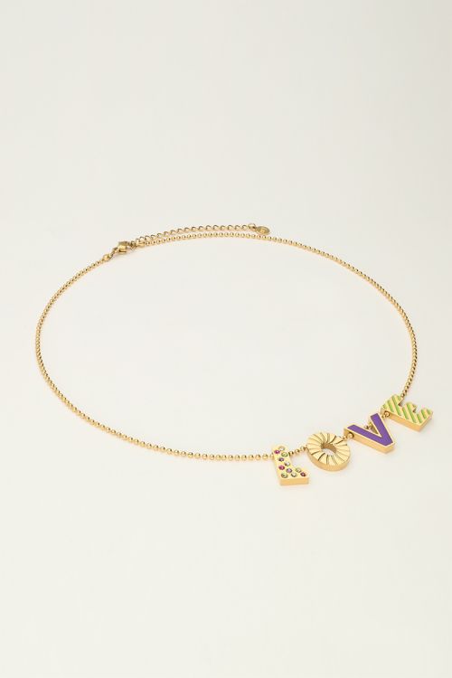 Candy ketting love paars