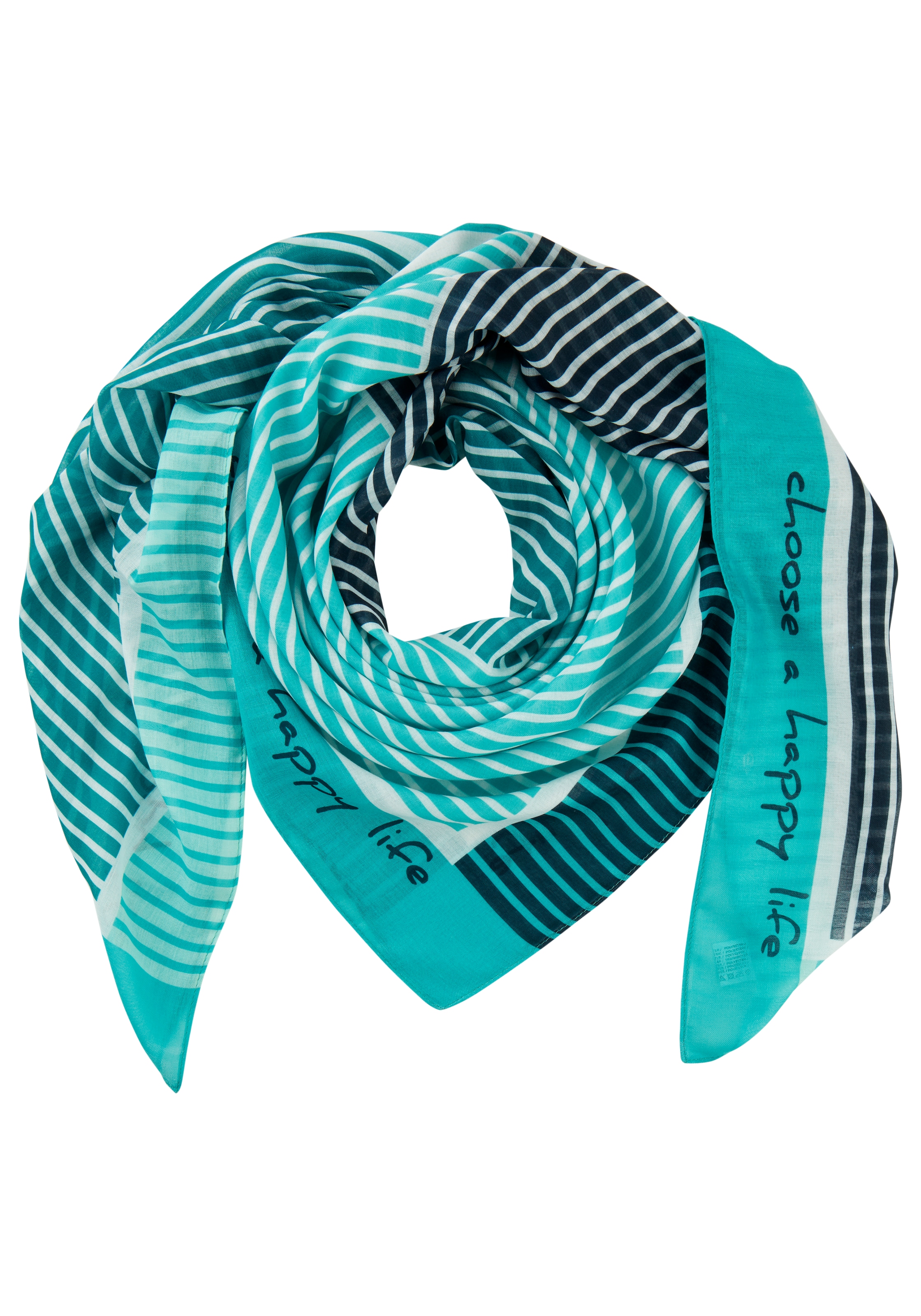 Laura Scott Modetuch im trendigen Streifen- & Schriftdesign - NEW
