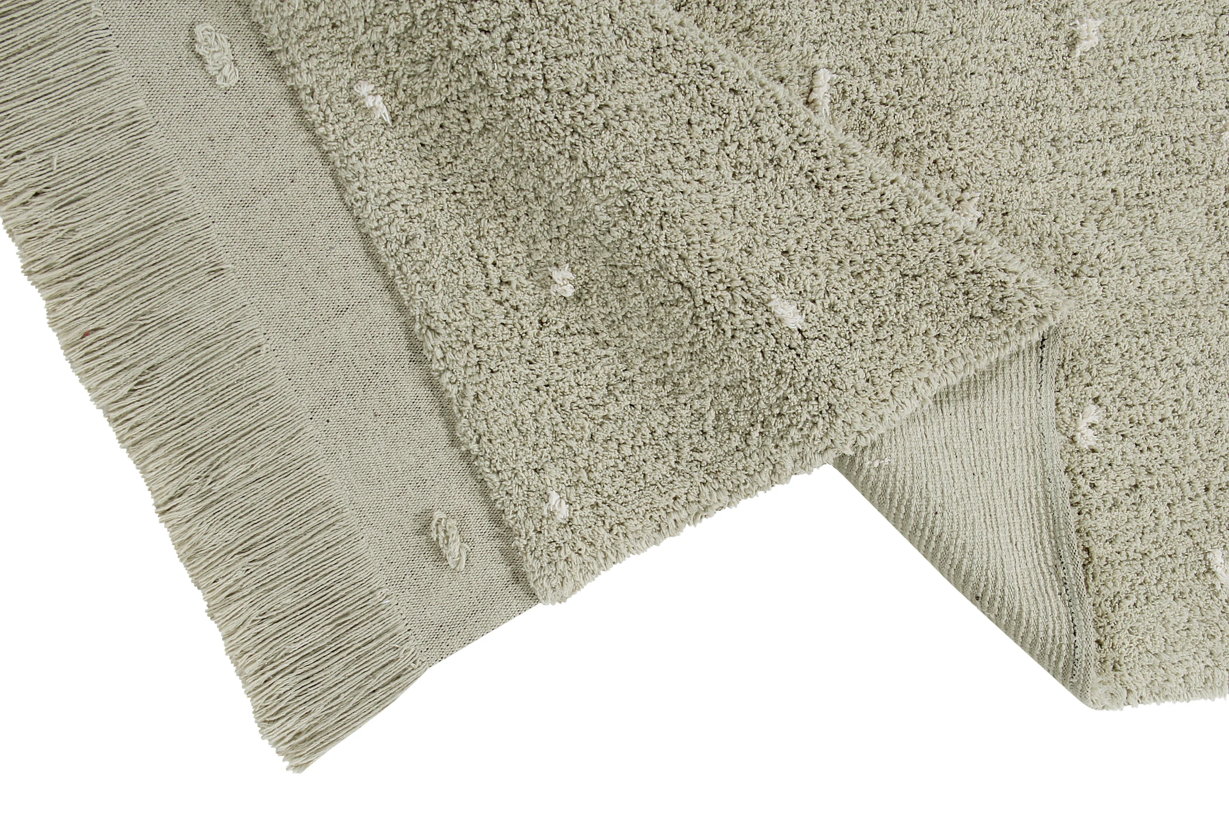 SYMPHONIE DES BOIS - Tapis rectangulaire lavable en coton | Vert