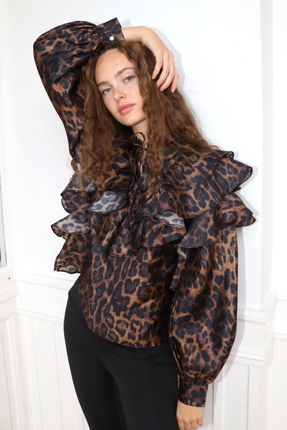 Cras Sylvia Blouse 8058 8058 hazy leopard