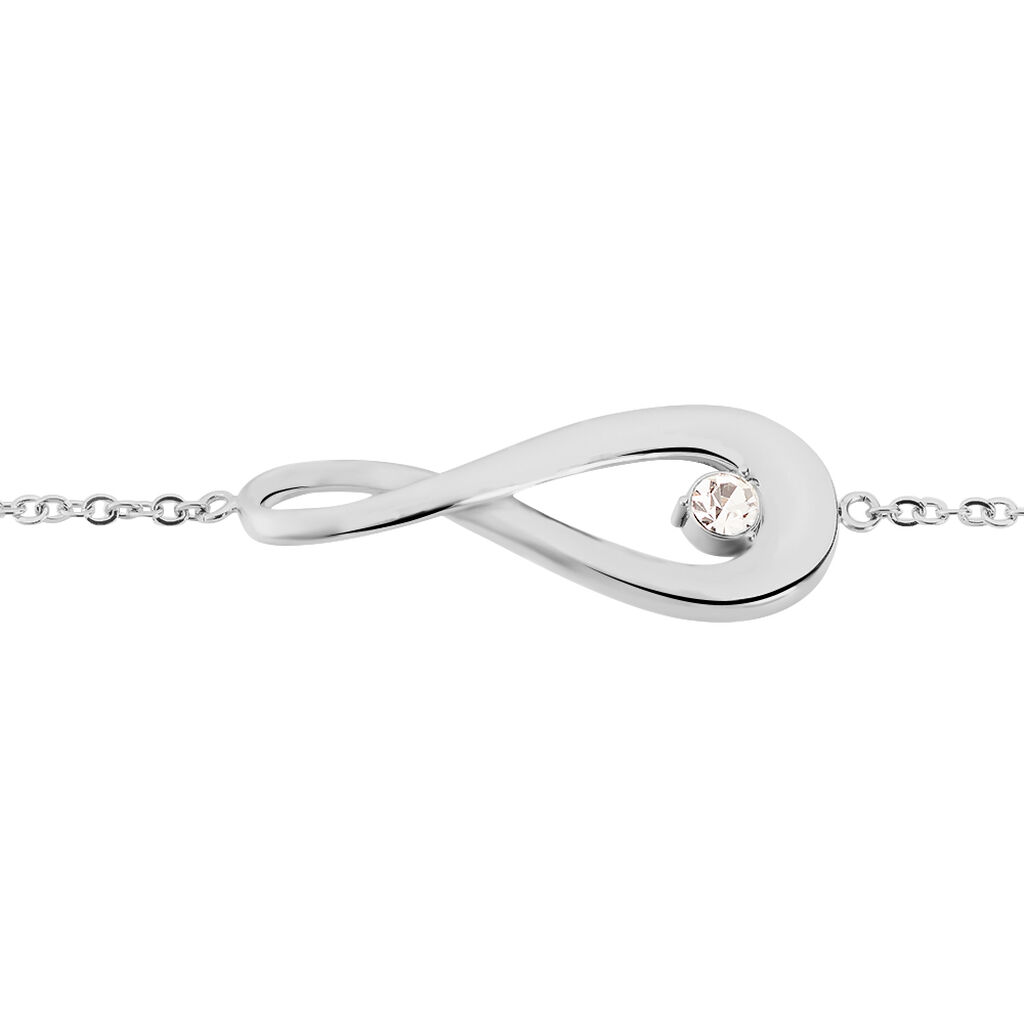 Bracelet Aelys Acier Blanc Strass