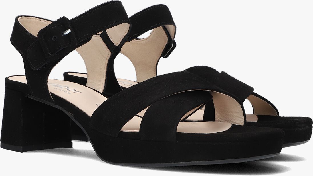 zwarte gabor sandalen met hak 953