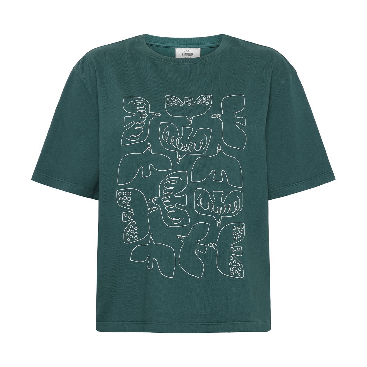 Klitmøller Collective Berit T-shirt, dame (Mossgreen/Cream)