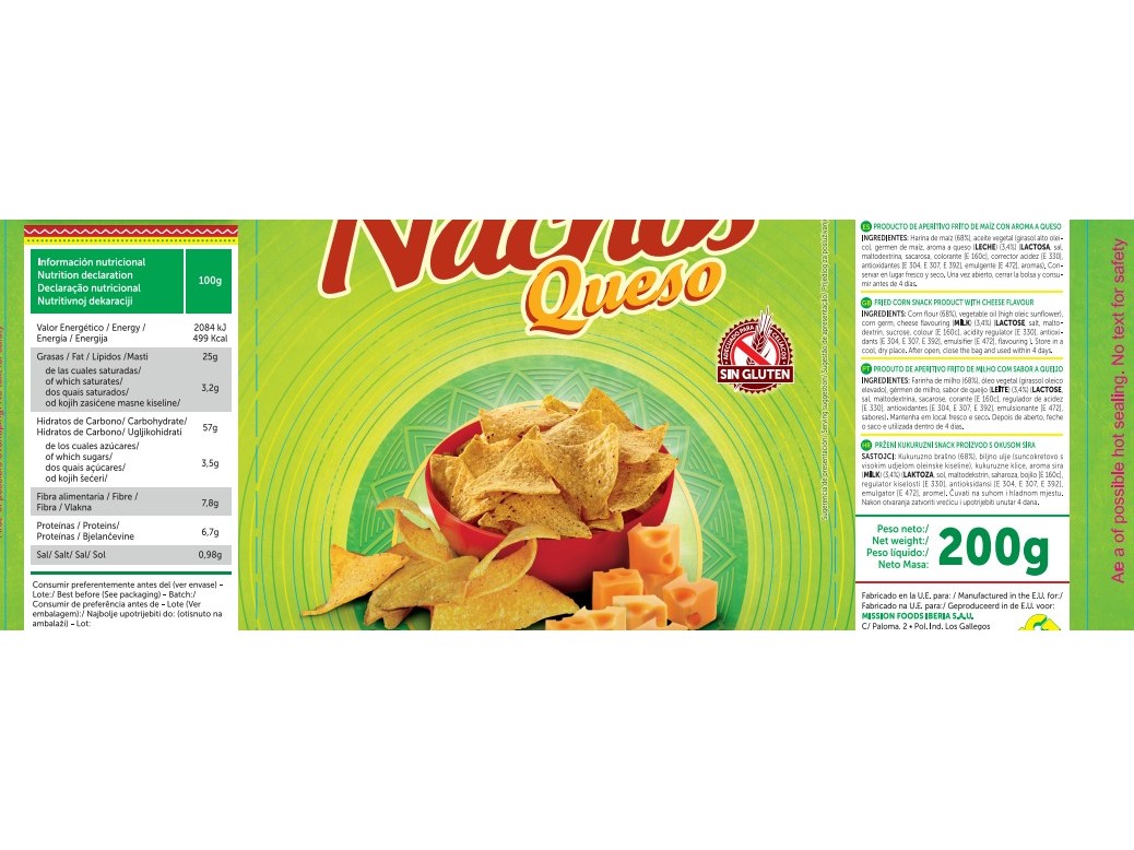 APERITIVO MEXIFOODS DE MILHO NACHOS QUEIJO 200G