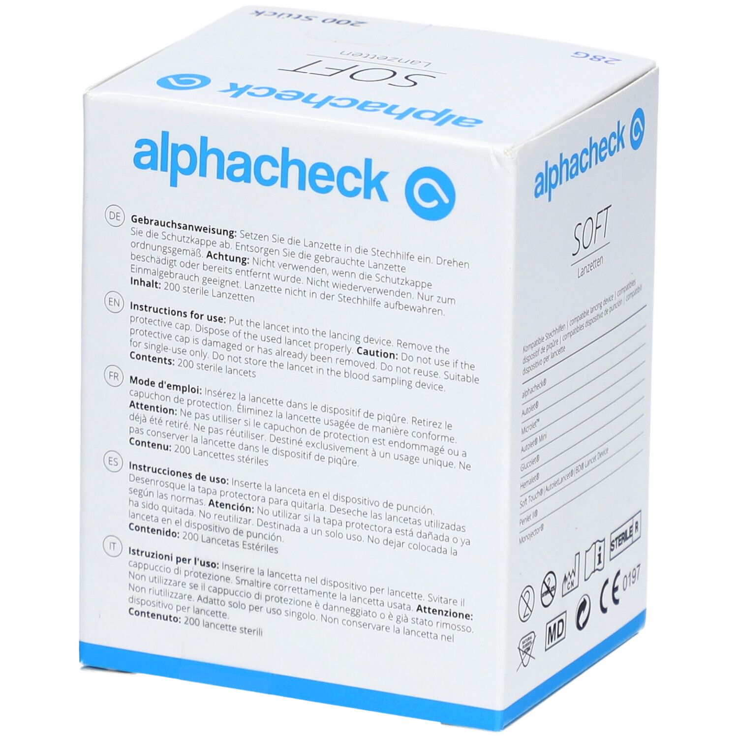 alphacheck soft Lanzetten 28 G