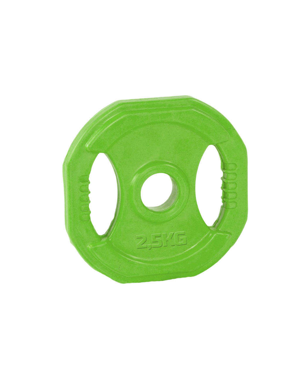 Disco de bomba de 2,5 kg e 28 mm para musculação e fitness, revestido de borracha e ferro.