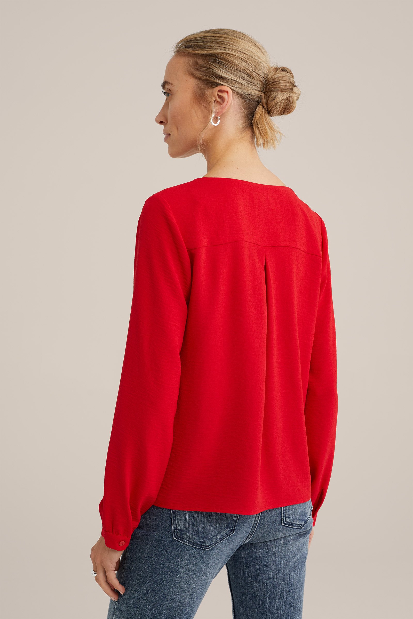 blouse met kant WE Fashion Felrood