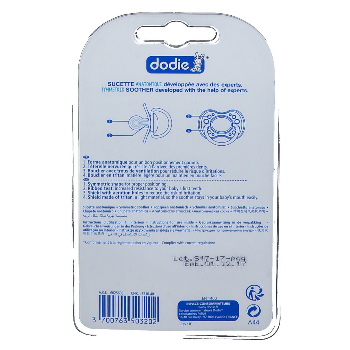 dodie® anatomisch geformte Silikon Schnuller ab 18 Monaten