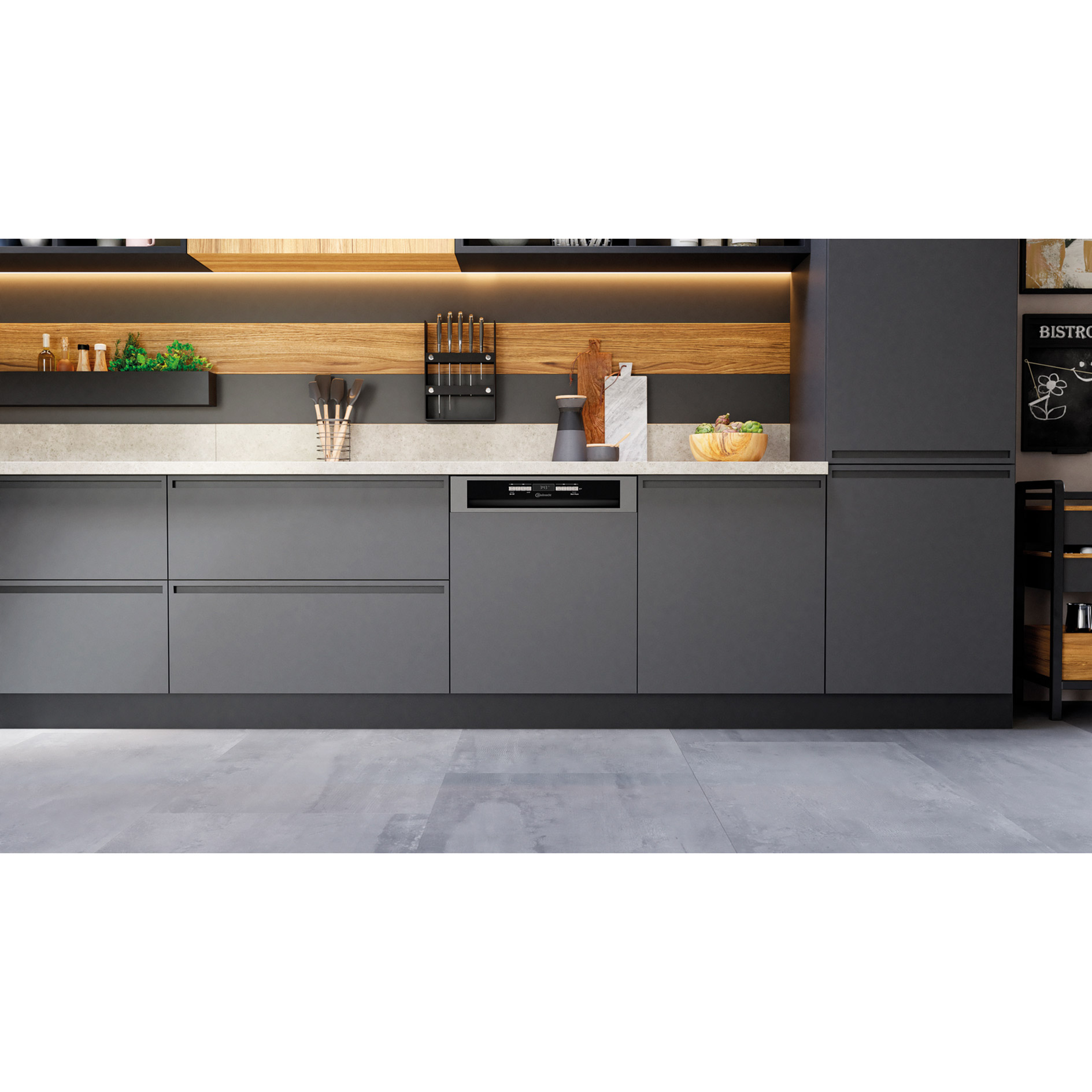 BAUKNECHT Einbau-Geschirrspüler BBO 3O41 PLT - teilintegriert - C