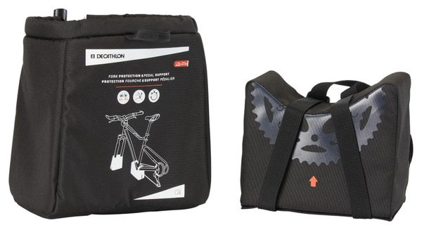 Protection Fourche et Pédalier Decathlon Noir