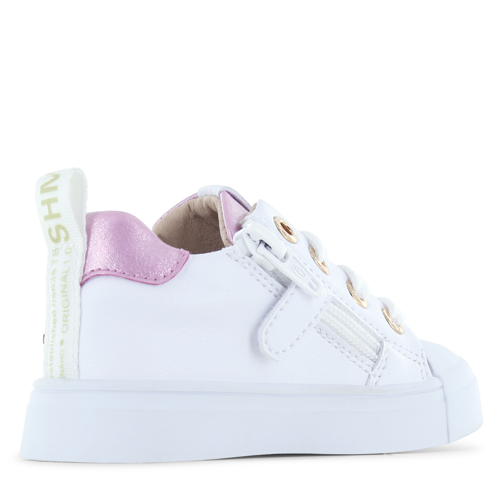 Shoesme witte sneaker met vlinders Microleer | Meisjes schoenen