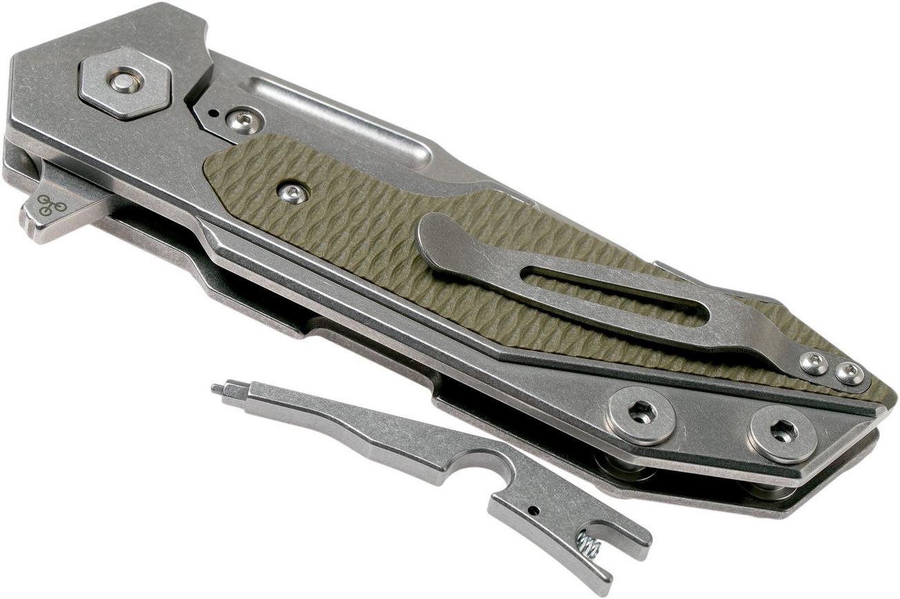 Rick Hinderer Fulltrack Spearpoint 20CV OD Green G10 zakmes