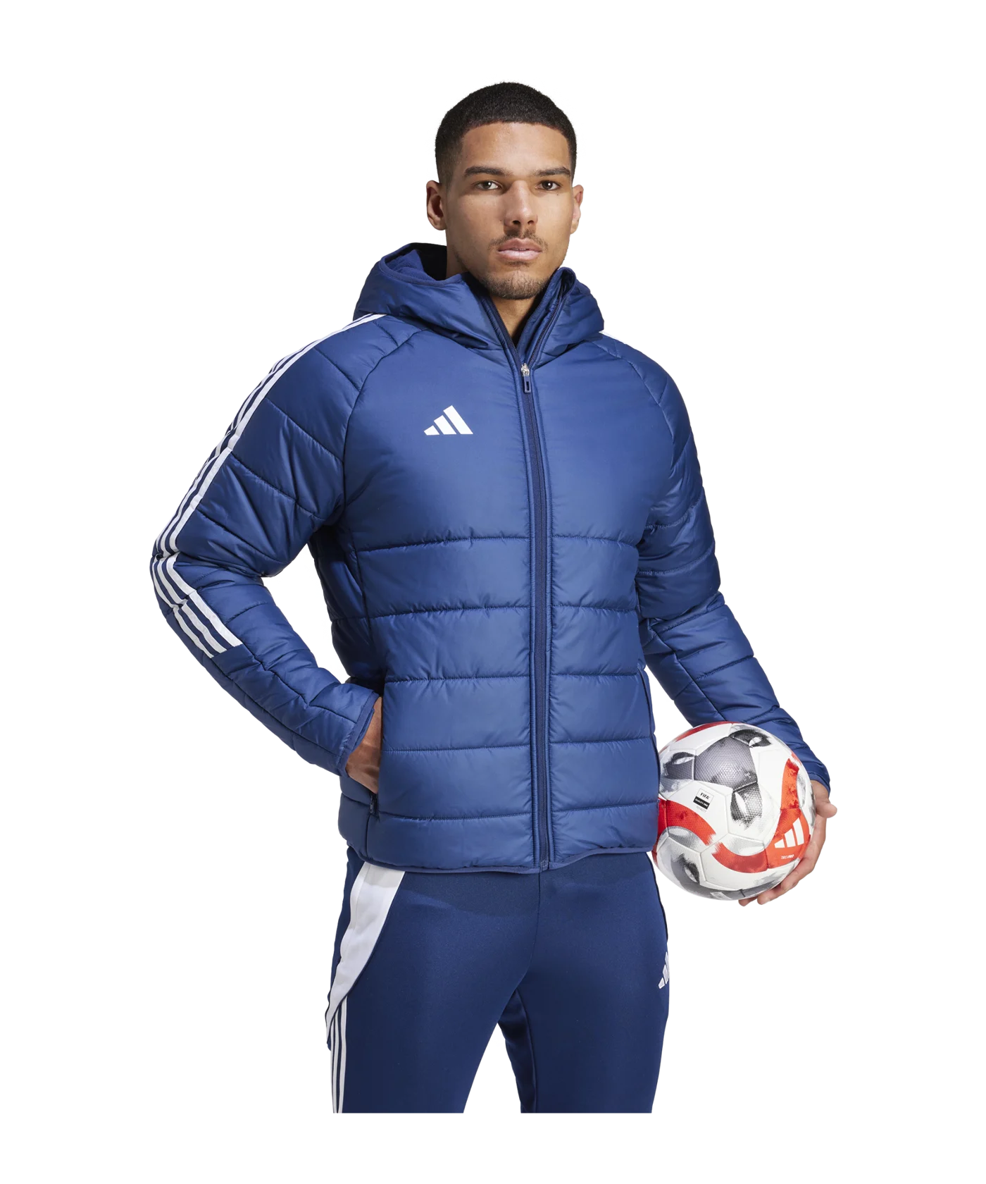 adidas Tiro 24 Winterjacke Blau Weiss