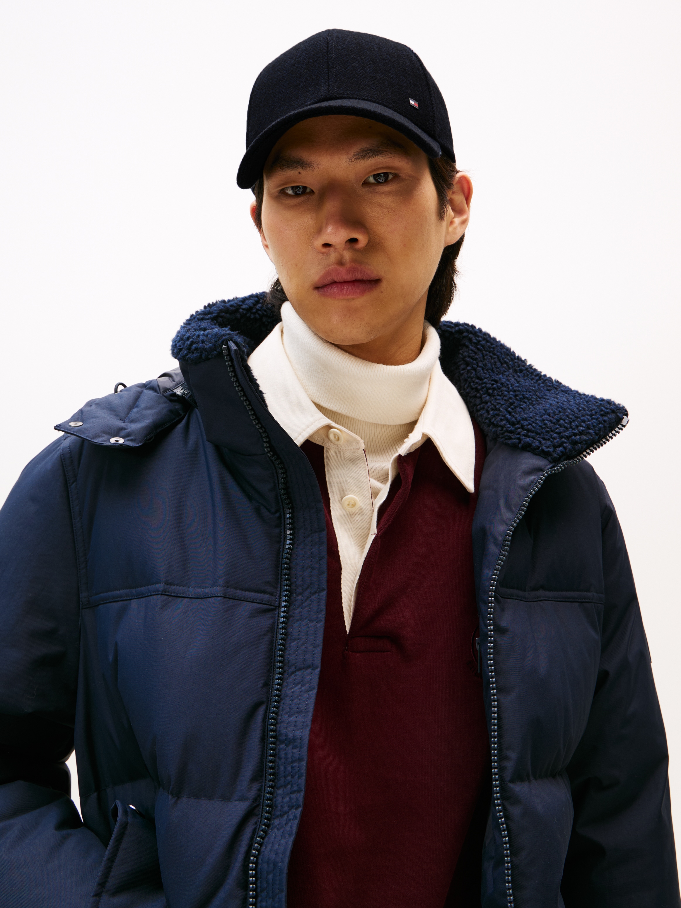 Tommy Hilfiger Baseball Cap »TH FLAG HERRINGBONE 6 PANEL CAP« mit Klemmschnalle, aus Wollmischung
