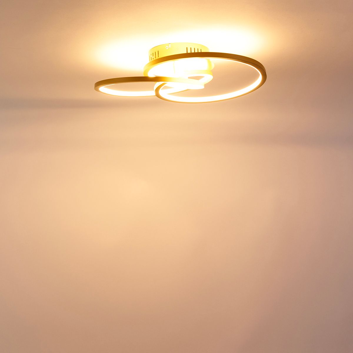 Plafondlamp goud 45 cm incl. LED 3 staps dimbaar - Rowin