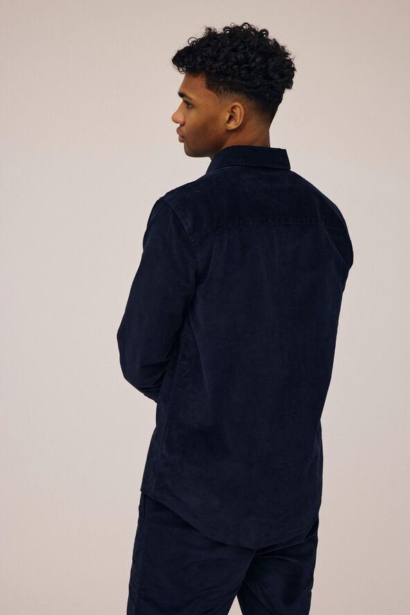 Magasin du Nord Collection Corduroy 1 shirt - Organic GOTS Night sky