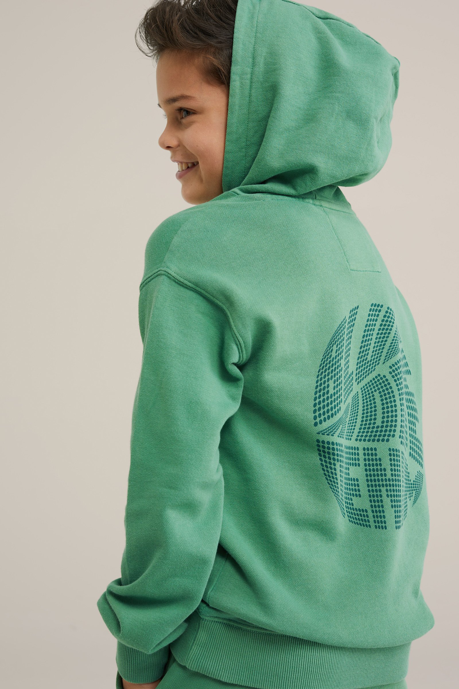 Jongens hoodie met opdruk Blue Ridge Lichtgroen