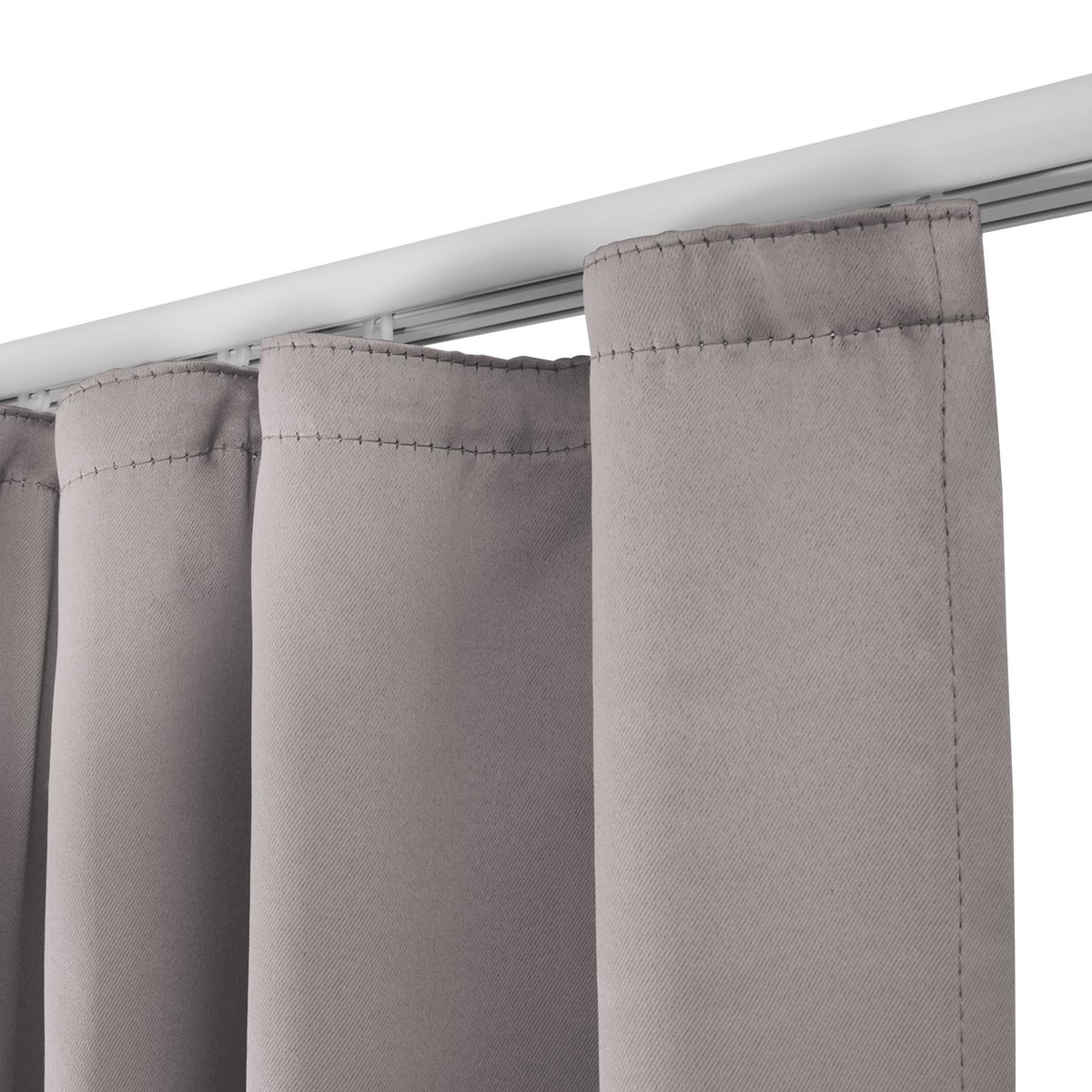 Beautissu Amelie BK Gordijn met Rimpelband 140x245cm Grijs (set van 2)