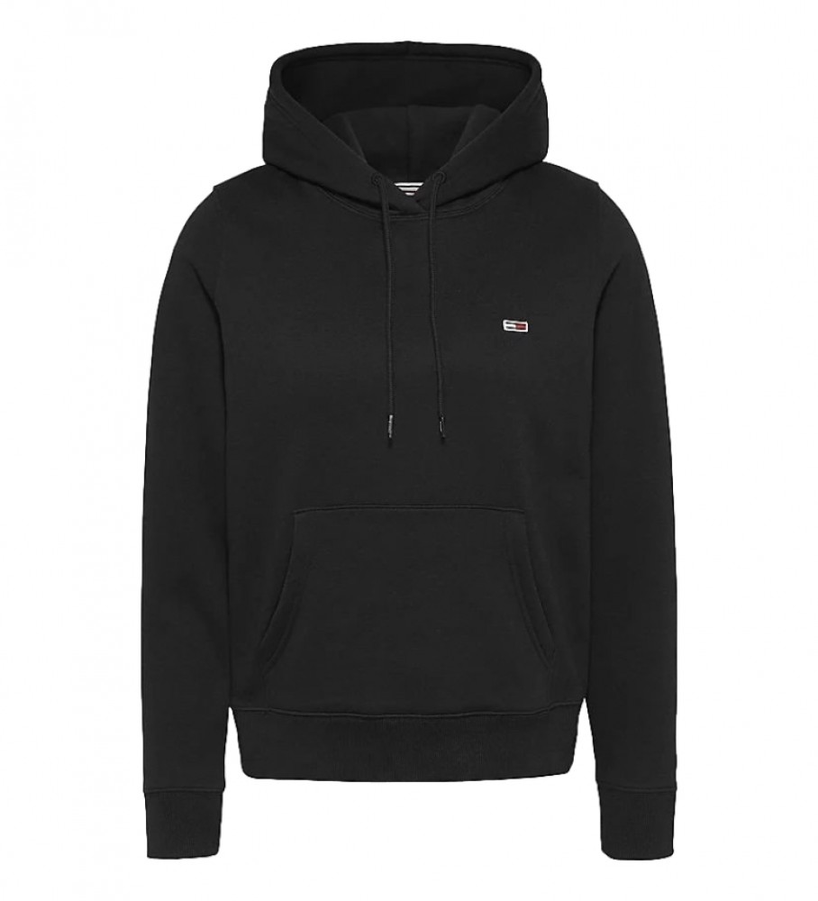 Moletom Tommy Jeans Regular Fleece, Preto