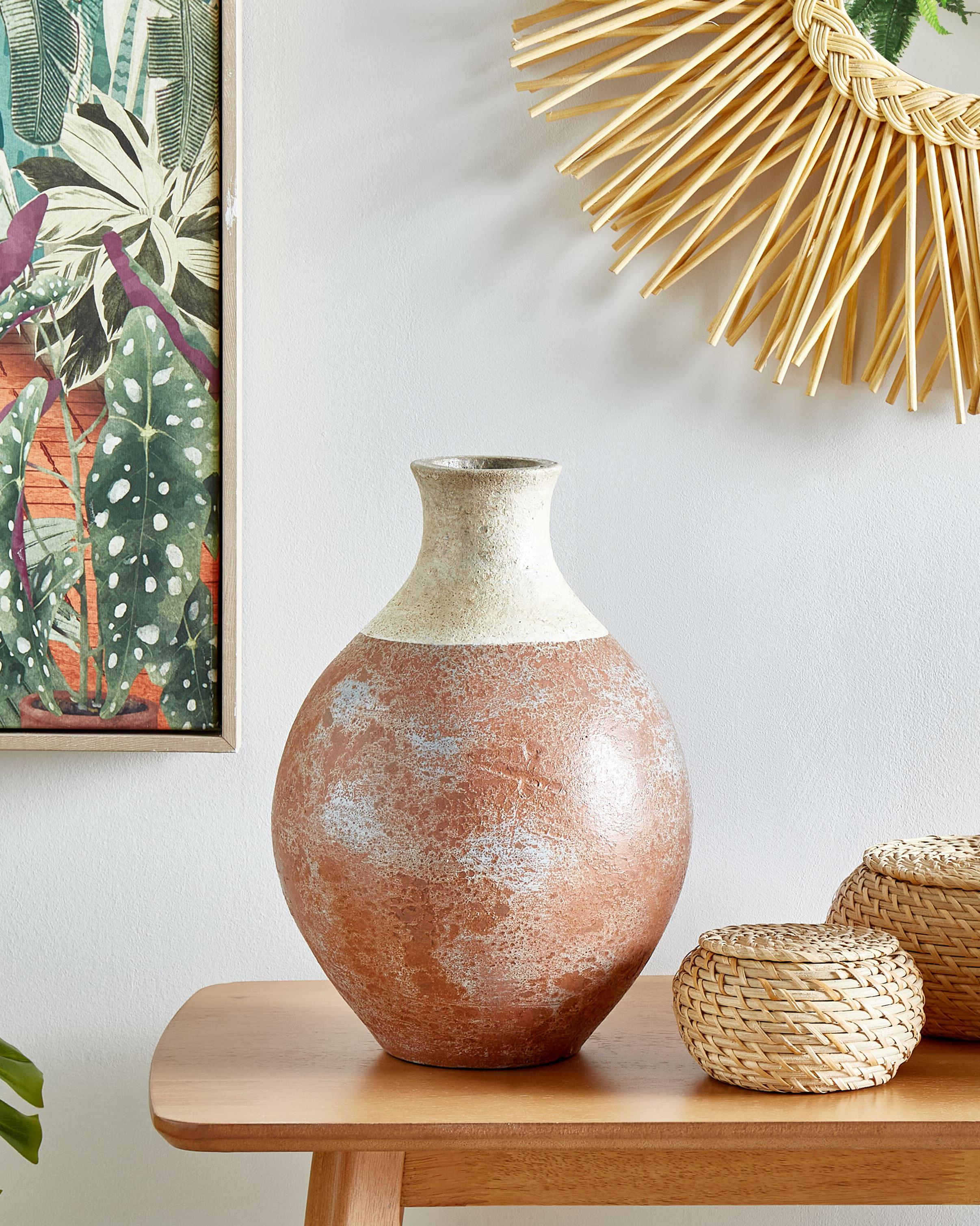 Decoratieve vaas BURSA Keramiek 37 cm Lichtbruin