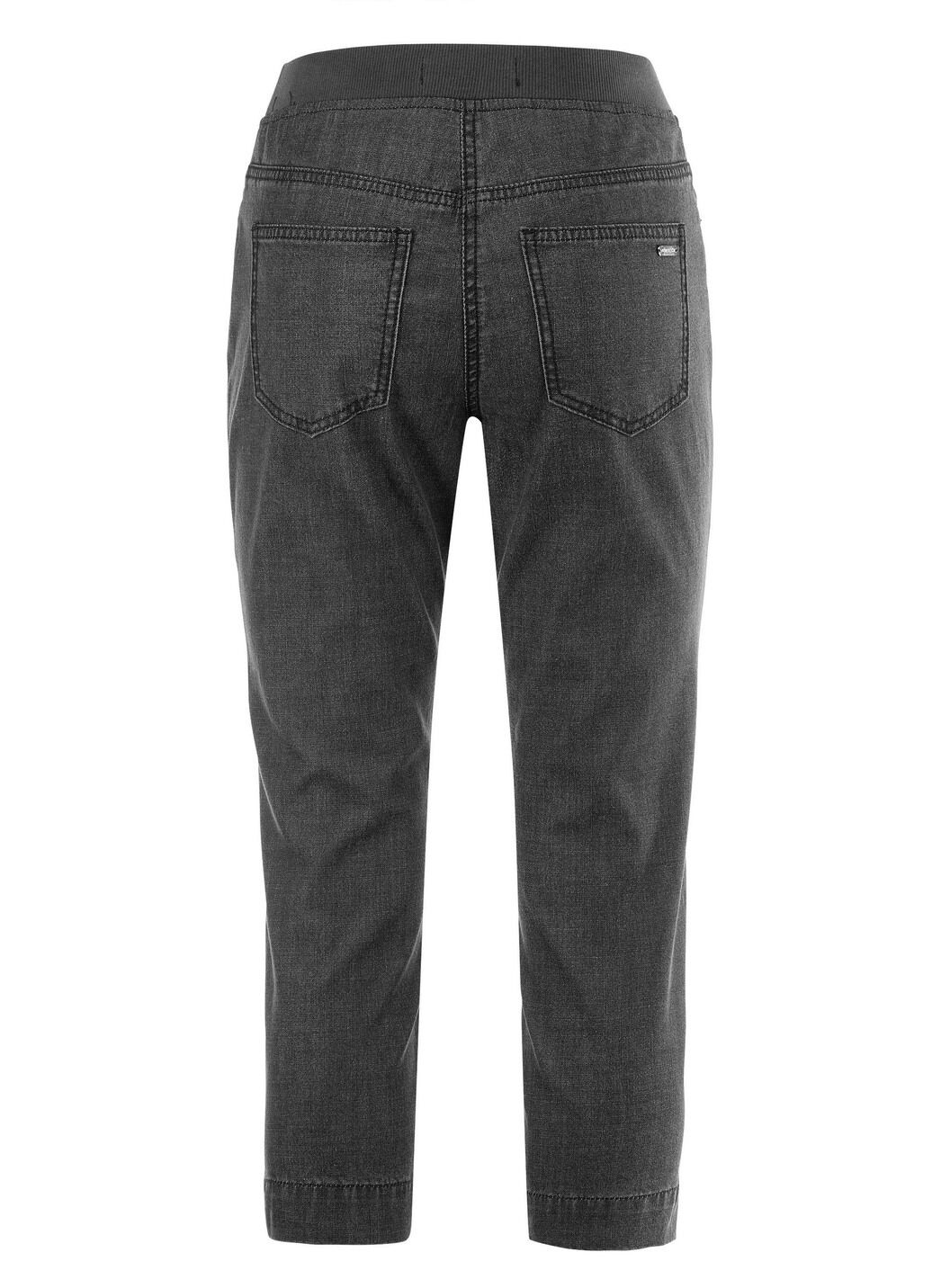 Caprijeans mit Strasssteinchenzier