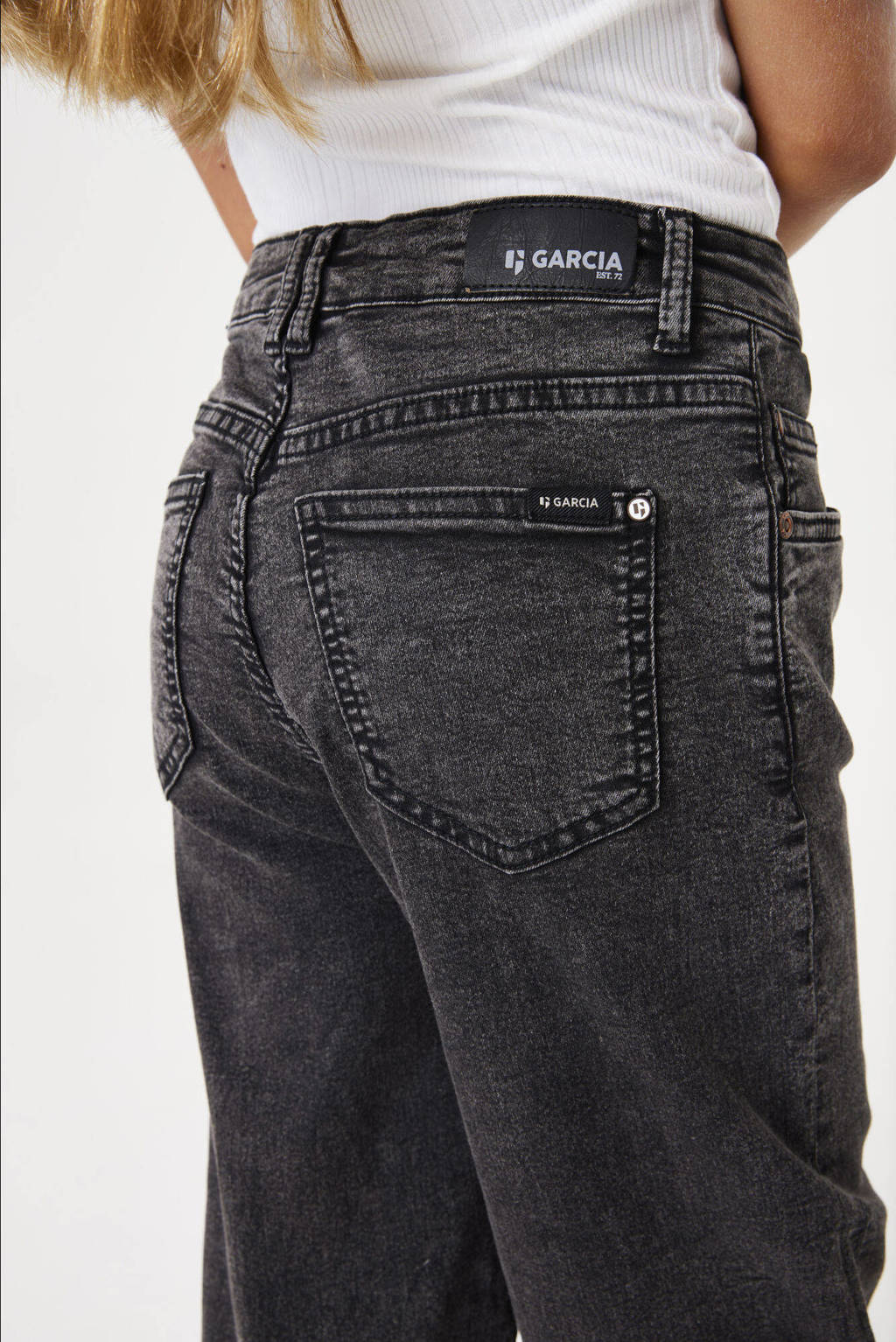 Garcia high waist straight leg jeans dark used