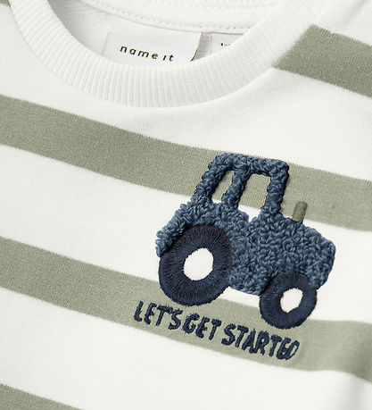 Name It Sweatshirt - NbmBevo - Tee m. Streifen/Traktor