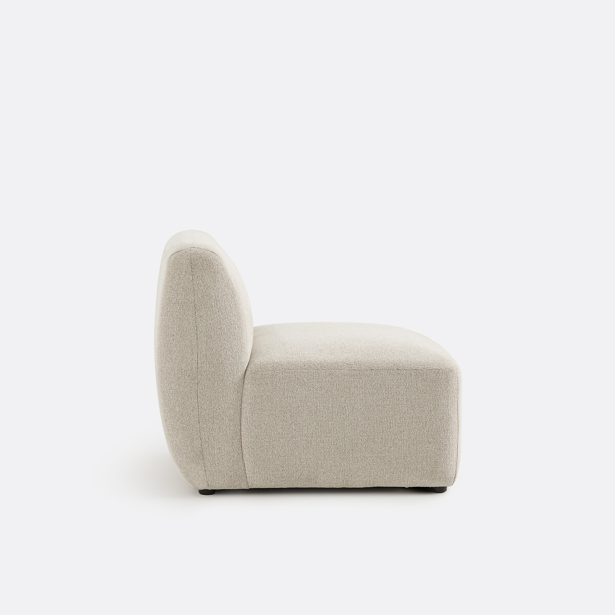 LA REDOUTE INTERIEURS<br>Cadeira lareira modular, tecido texturizado, Jaspe