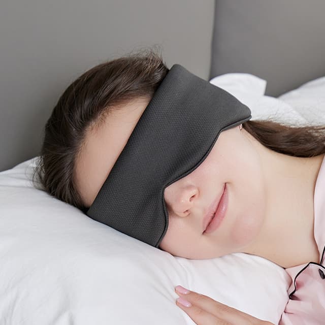 Fulddækkende søvnmaske til øjne og ører Sort
