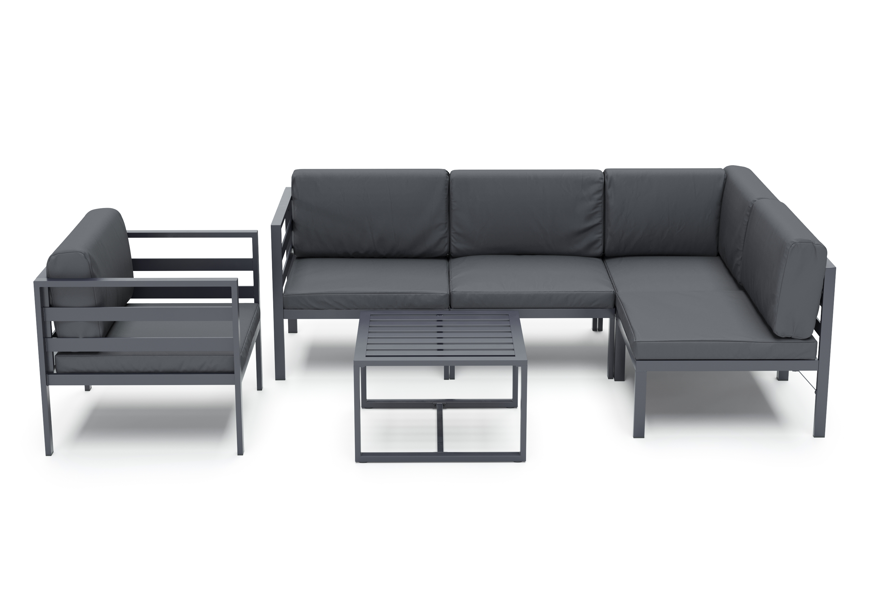 Lounge SAMBIA mit Sessel 6-teilig anthrazit