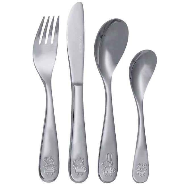 Peppa Wutz - Edelstahl Besteckset - 4 Teile