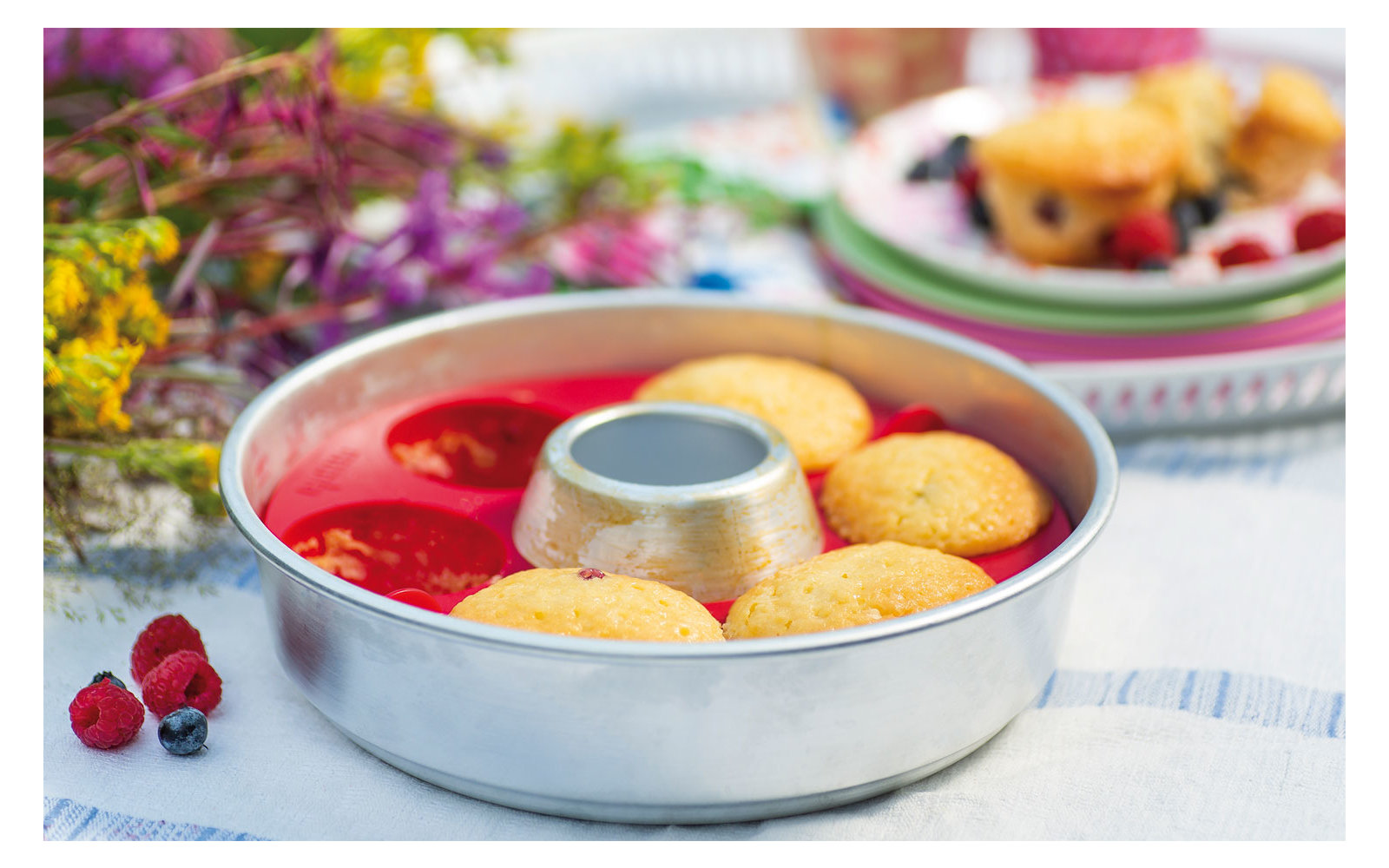 Omnia Muffin Messepaket Set Muffinbackform inkl. Omnia Kochbuch