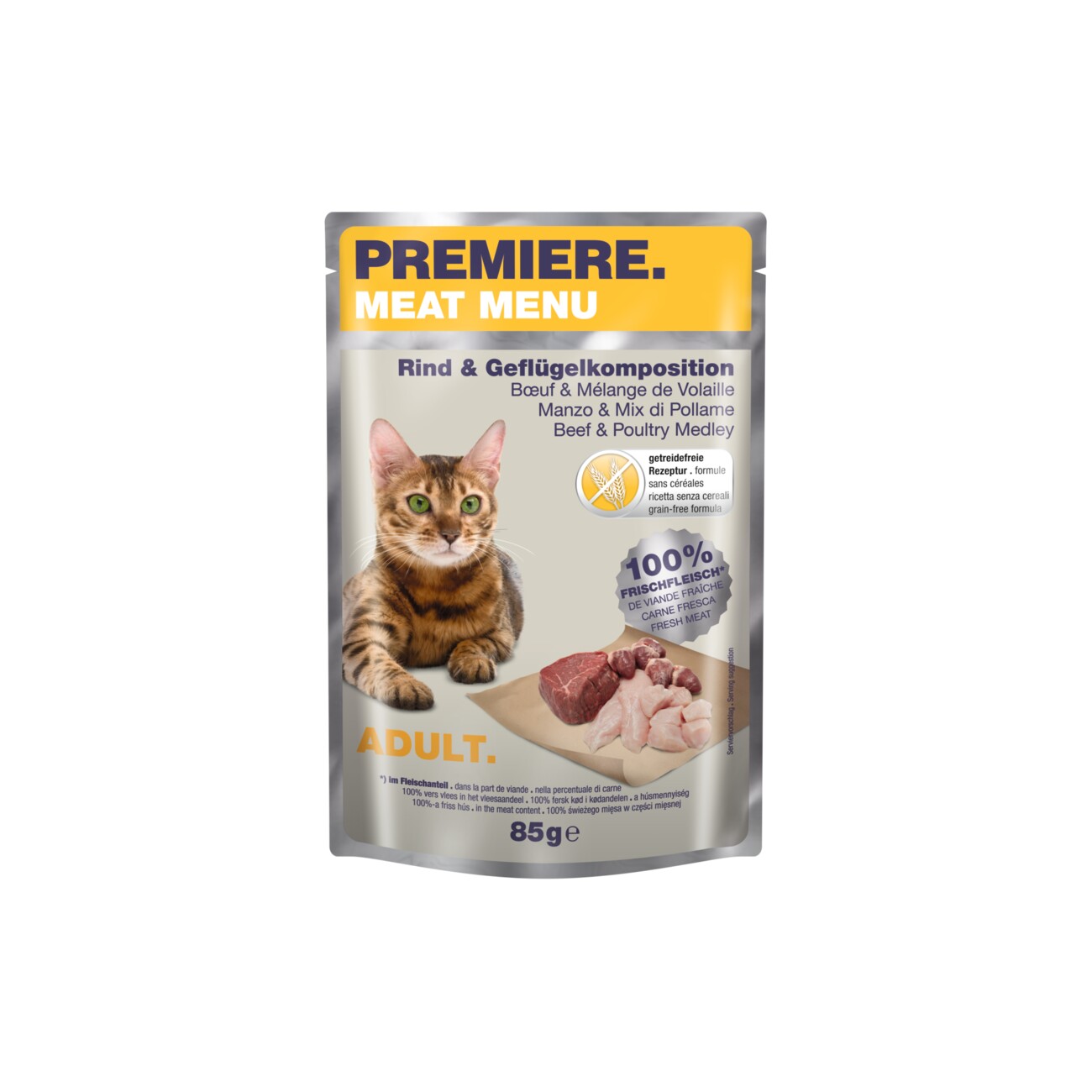 PREMIERE Meat Menu Adult Rind und Geflügelkomposition 12x85 g