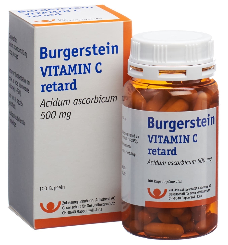 BURGERSTEIN Vitamin C 500 mg<br>100 Stück, Dose, Hartkapsel, retardiert