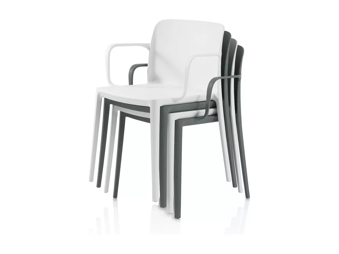 Set de 4 Chaises d'intérieur/extérieur TIMMY grise