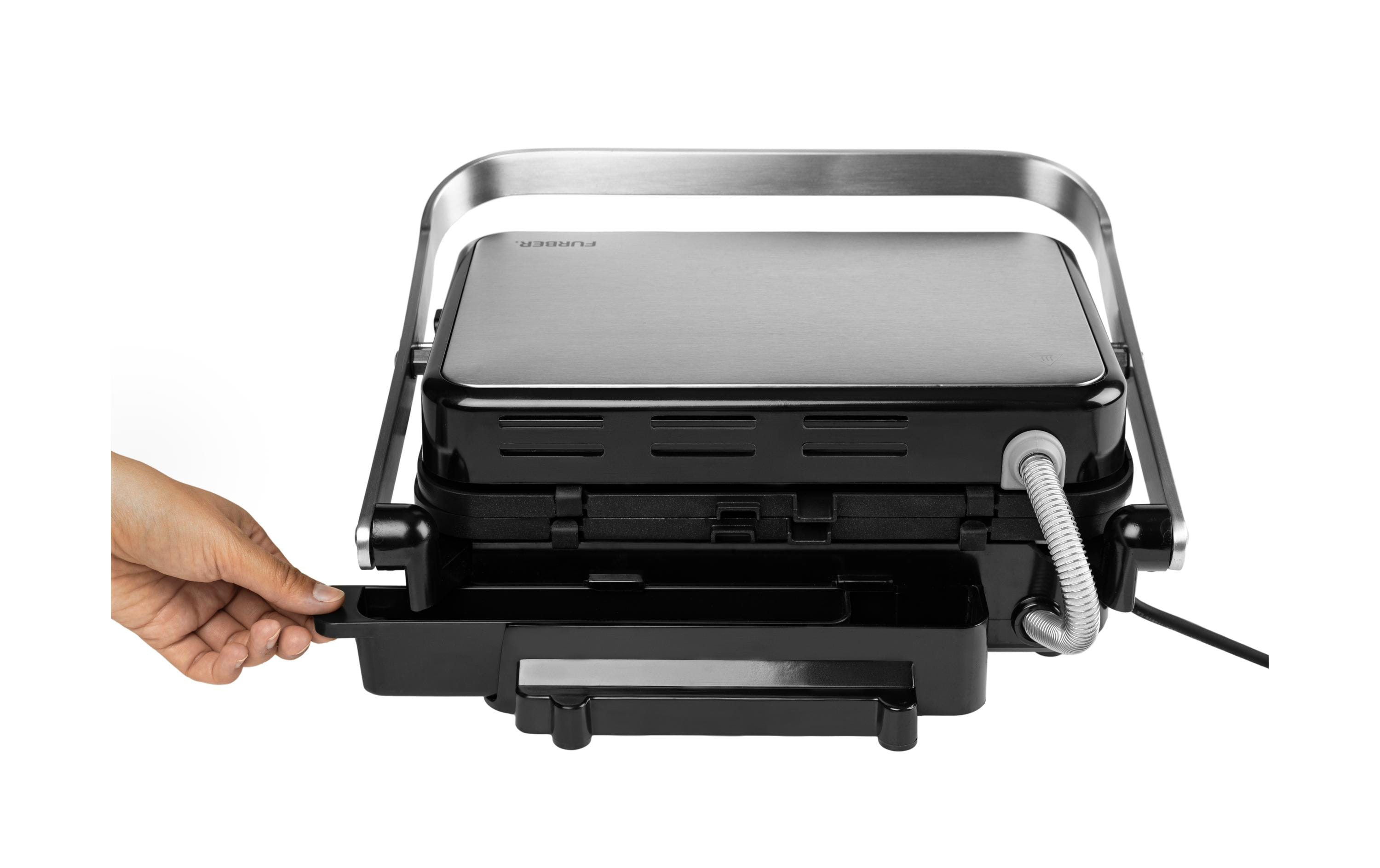 Kontaktgrill 2000 W Stretto<br>Mit auswechselbaren Koch-, Grill- und Waffelplatten
