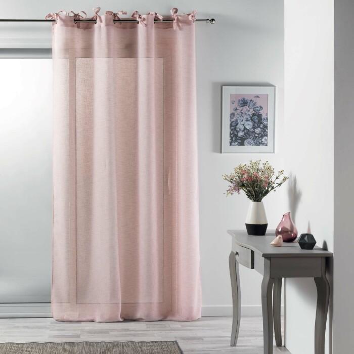 PANNEAU A NOUETTES 140X240CM TISSE CHARLOTTE ROSE