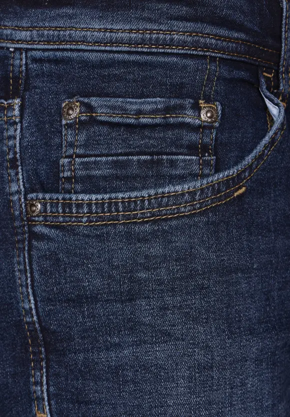 Regular Fit Jeans Shorts - dark blue wash
