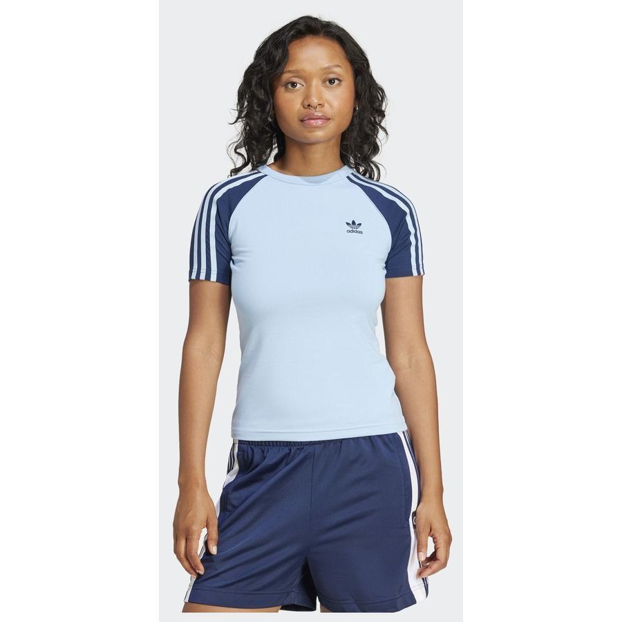 Adidas Original T-shirt slim manches raglan 3 bandes Adicolor