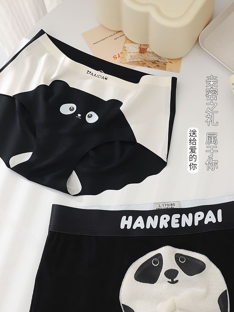 Pancherry - Koppelset: Cartoon Print Boxershort + Panty