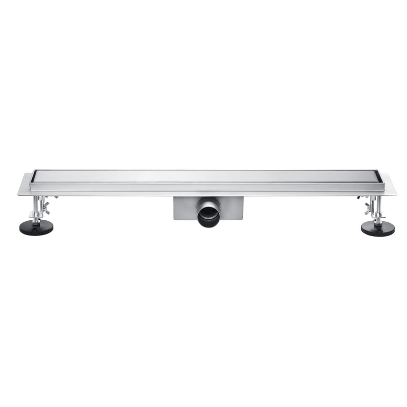 Dynamic Way douchegoot RVS met flens 900x70mm