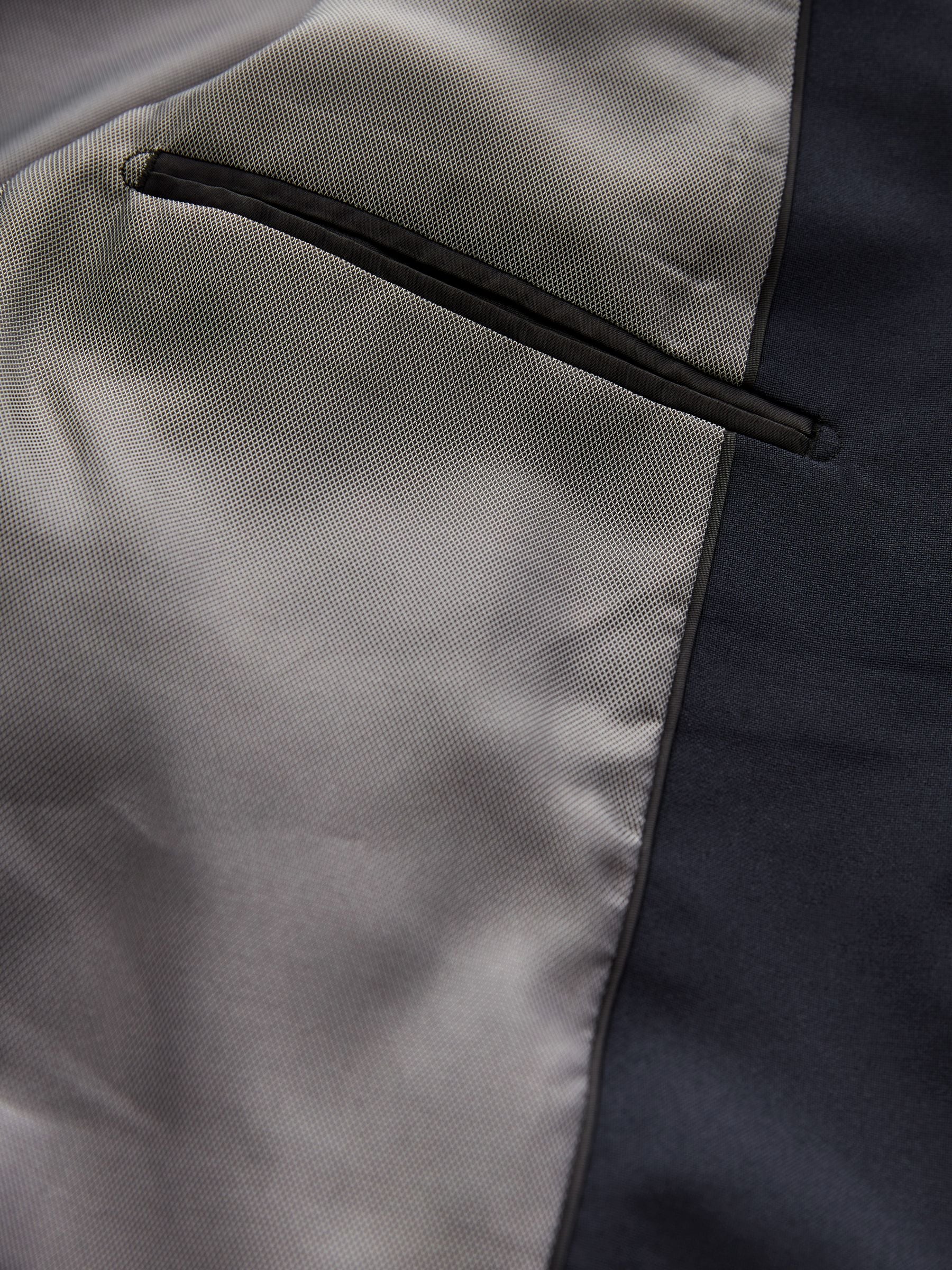 Donkerblauw - Normale Pasvorm - Must-have kostuum: colbert
