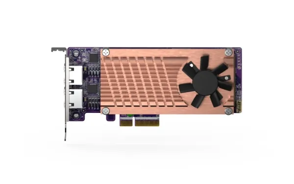 QNAP QM2-2P2G2T - Lagringskontrol - M.2 - M.2 NVMe Card / PCIe 3.0 (NVMe) - lavprofil - PCIe 3.0 x4, 2.5 Gigabit Ethernet - for QNAP QVP-63, TS-453, 473, 673, 832, 873, TVS-672, 872, h1288; VioStor QVP-85
