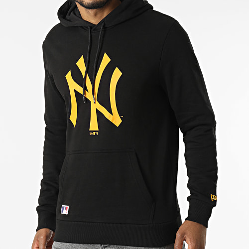 Sweat Capuche MLB Seasonal Team New York Yankees Noir Orange