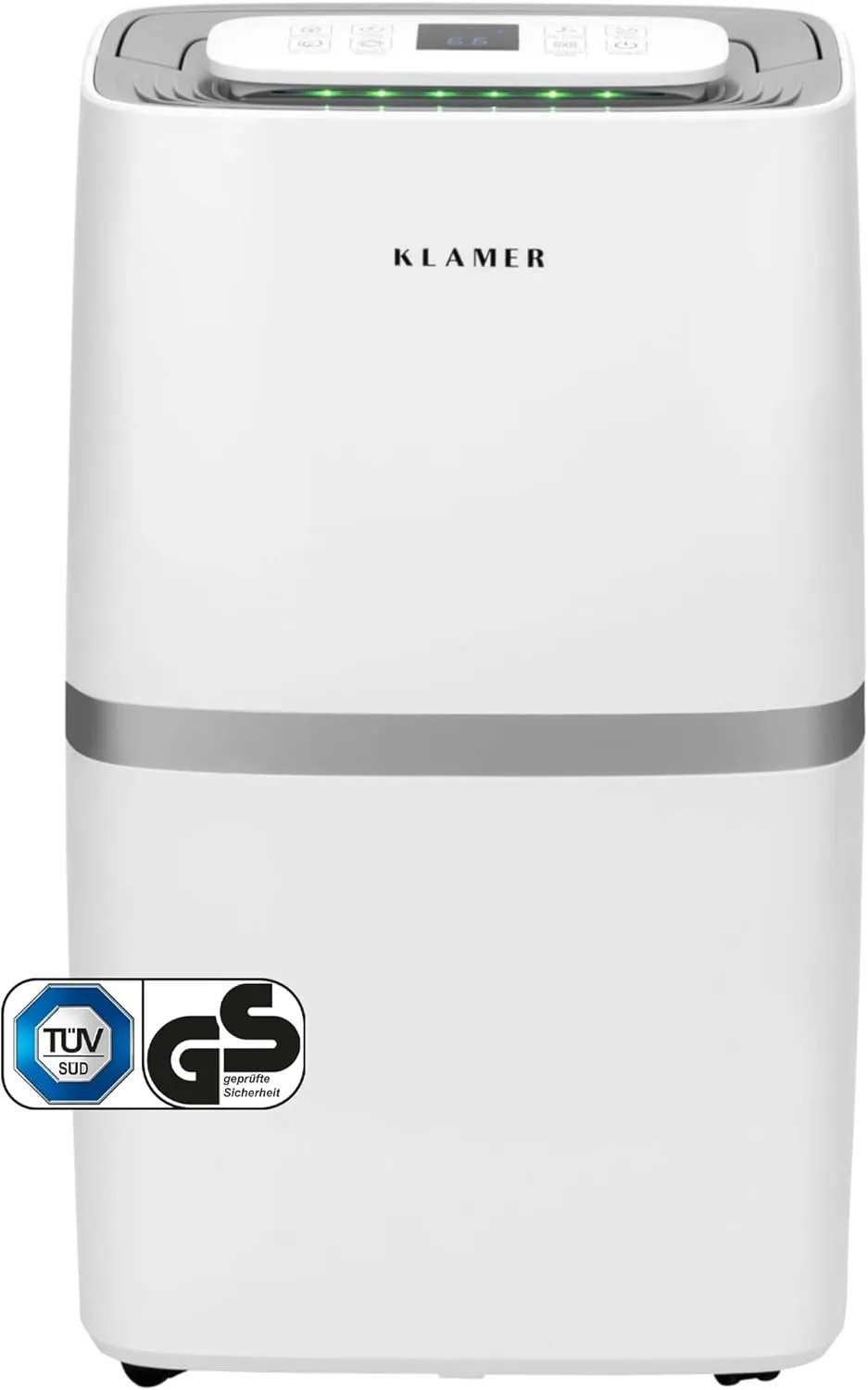 KLAMER Luftentfeuchter elektrisch 25L, 195m³ Luftumwälzung pro Stunde, 420W starker Raumentfeuchter, Entfeuchter mit bis zu 5,5 Liter Fassungsvermögen